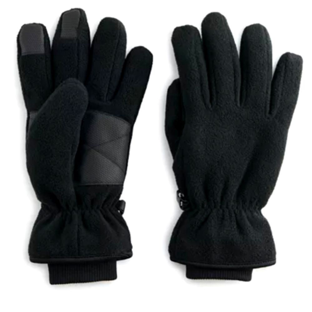 NWT Men's Tek Gear Microfleece Cuffed Touchscreen Gloves